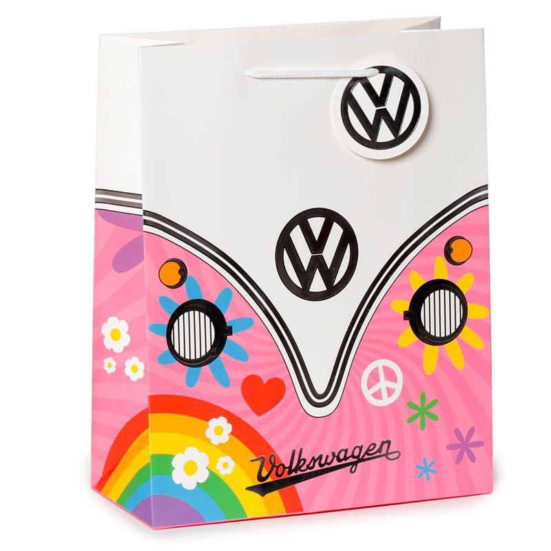 Sac Cadeau Volkswagen Van Bus Combi VW T1 Fleurs Grand