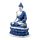 Figurine Bouddha Thaïlandais Blanc et Bleu - Lotus