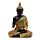 Figurine Bouddha Thaïlandais Noir & Orange - Méditation
