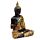 Figurine Bouddha Thaïlandais Noir & Orange - Méditation