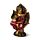 Figurine Boudha Thaïlandais Rouge & Doré - Lotus