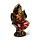 Figurine Boudha Thaïlandais Rouge & Doré - Lotus