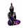 Figurine Boudha Thai Meditation Violet & Noir 