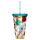 Verre PVC Double Paroi 500ml avec Paille & Couvercle Space Cadet - Fusée de l'Espace