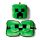 Coussin de Voyage Relaxeazzz Peluché 2-en-1 avec Masque Yeux Minecraft - Creeper