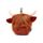 Relaxeazzz Vache des Highlands Coussin de voyage 2 en 1