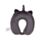Coussin de Voyage Relaxeazzz Peluché Mémoire de Forme - Smudge le Chat 