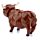 Figurine Solaire Highland Coo Cow - Vache Animal de la Ferme