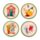 Lot de 4 Dessous de Verre Jardin - In the Garden 