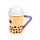 Mug avec Couvercle - Boba le Bubble Tea Foodiemals 