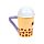Mug avec Couvercle - Boba le Bubble Tea Foodiemals 