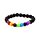 Bracelet Chakra en pierre de Lave & Gemme