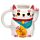 Mug en Forme de Chat Blanc Maneki Neko - Chat Porte-bonheur