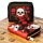 Skulls and Roses Zip Around Small Wallet Purse