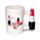 Mug à anse en forme de rouge à lèvres