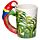 Mug avec anse perroquet - Design jungle
