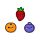 Lot de 3 Gommes - Foodiemals Fruits 