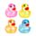 Squeezy Jouet anti-stress Canard Pailleté en Maltose 