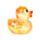 Squeezy Jouet anti-stress Canard Pailleté en Maltose 