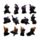 Figurines Chats Sorciers Noirs 