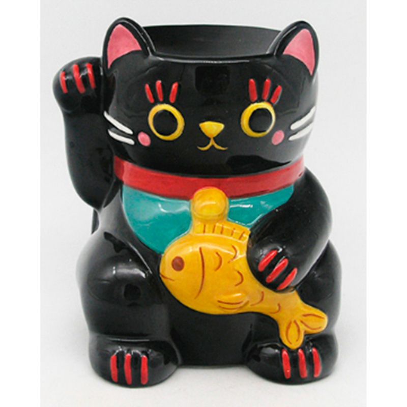Bruleur A Huile Chat Noir Maneki Neko Chat Porte Bonheur Bruleur A Huile Chat Noir Maneki Neko Chat Porte Bonheur