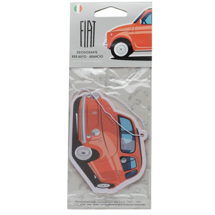 Désodorisant à Suspendre Fiat 500 - Voiture Rétro Parfum Orange