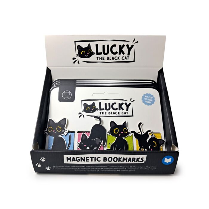 Lot de Marques-page Magnétiques Chat - Lucky le Chat Noir 