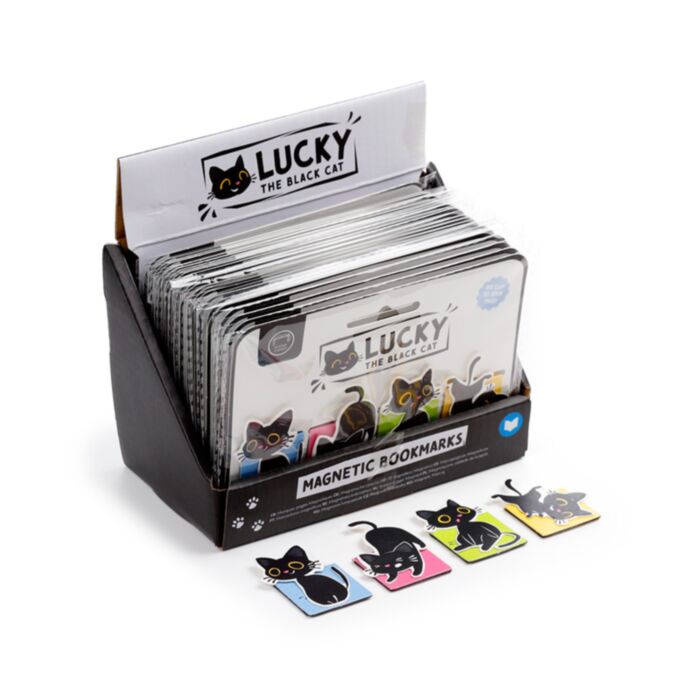 Lot de Marque-pages Magnétiques Chat - Lucky le Chat Noir 