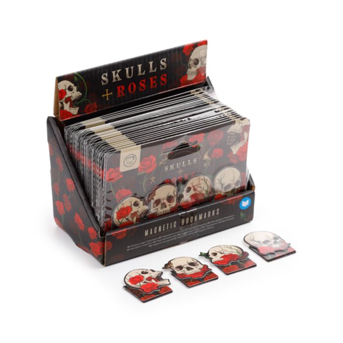 Lot de Marque-pages Magnétiques Crânes - Skulls & Roses 