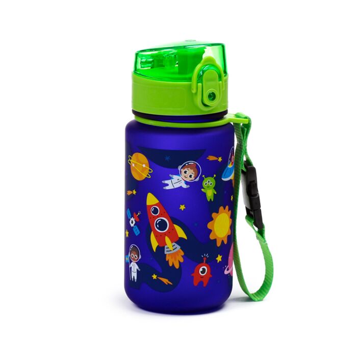 Gourde Enfant 350ml en Plastique Renforcé avec Couvercle à Bouton-poussoir - Space Cadet Patrouilleur Spatial