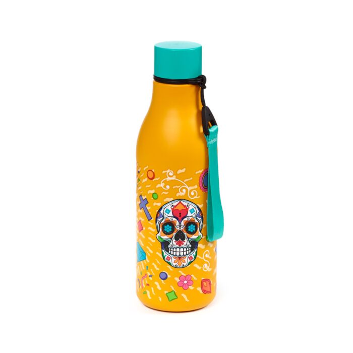 Gourde Isolée 500ml en Acier Inoxydable pour Boissons Chaudes ou Froides - Day of the Dead Jour des Morts