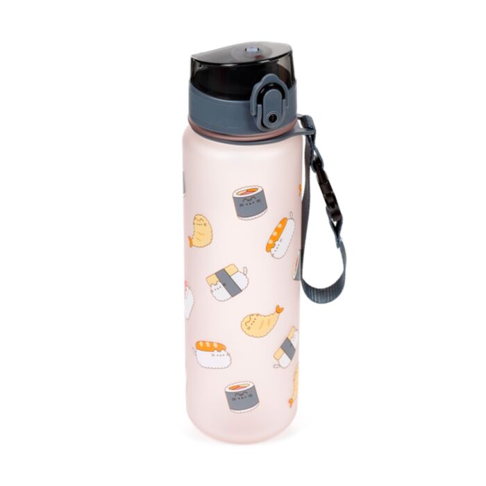 Gourde 600ml en Plastique Renforcé avec Bouton-poussoir - Pusheen le Chat Sushi Club 