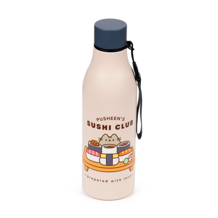 Gourde Isolée 500ml en Acier Inoxydable pour Boissons Chaudes ou Froides - Pusheen le Chat Sushi Club