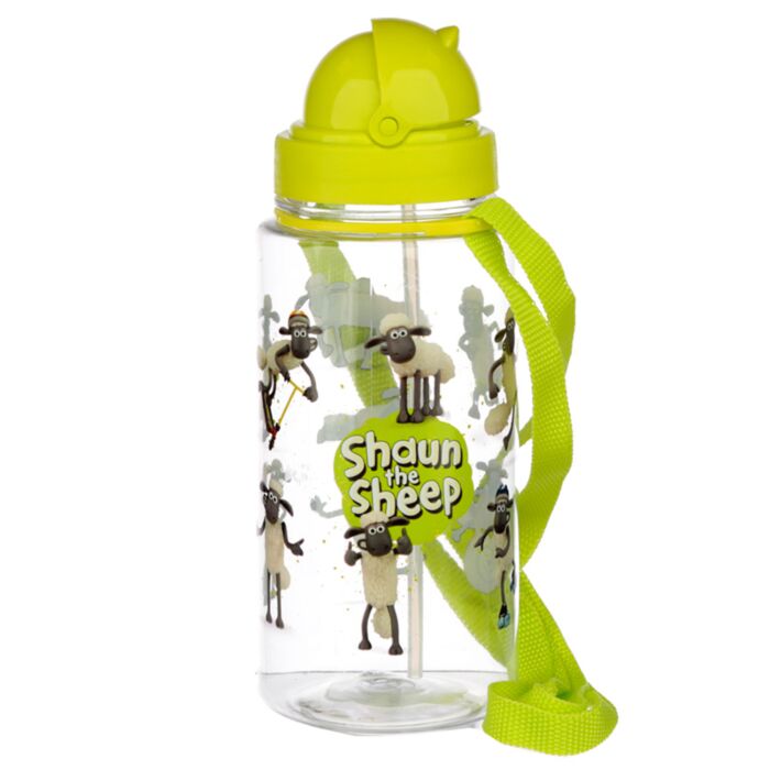 Gourde Enfant 450ml avec Paille & Cordon Shaun Le Mouton
