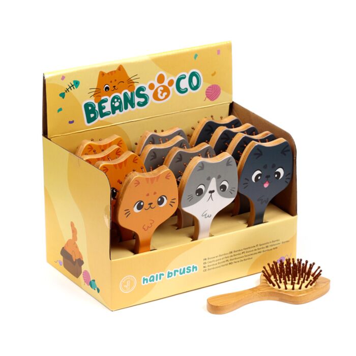 Brosse à Cheveux en Bambou - Beans & Co Chats 