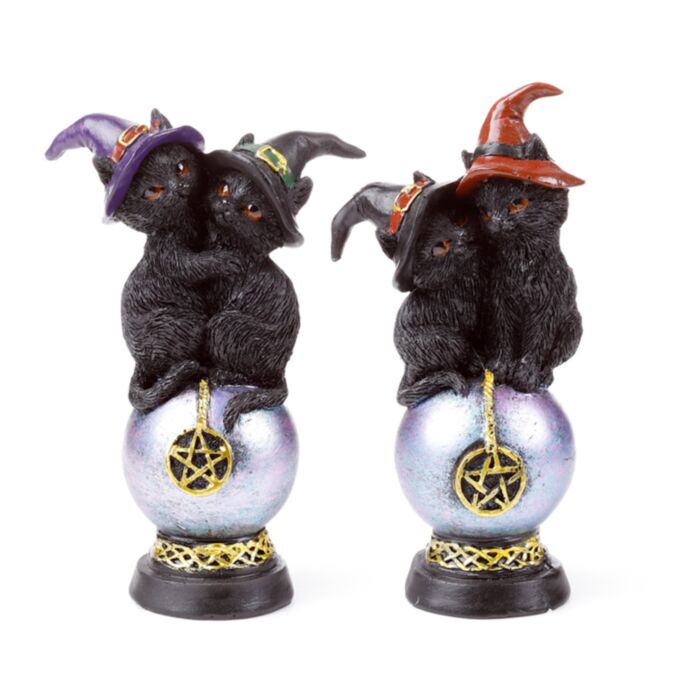 Chats Sorciers Noirs sur Orbe Iridescente 