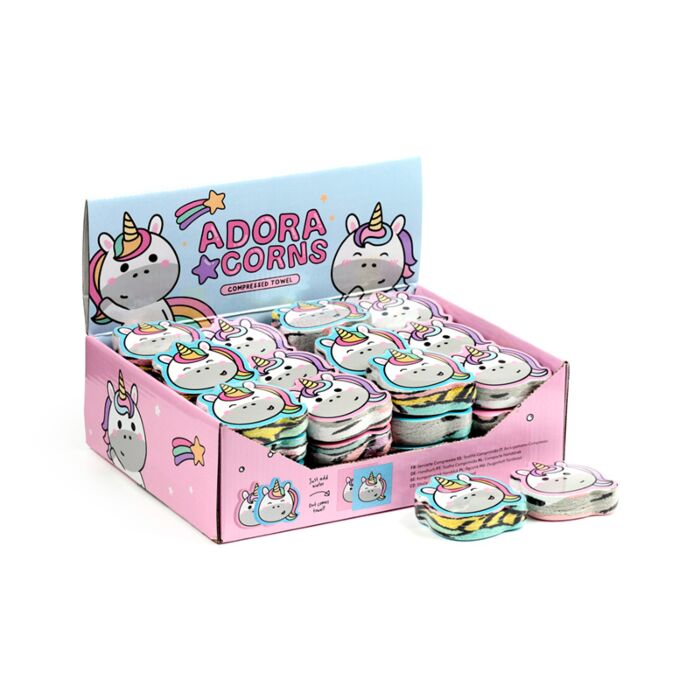 Serviette de Voyage Compréssée - Adoracorns Licorne
