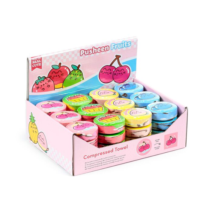 Serviette de Voyage Compressée - Pusheen le Chat Fruits 