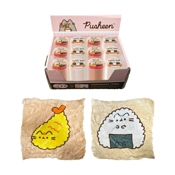 Serviette de Voyage Compressée - Pusheen le Chat Sushi Club 
