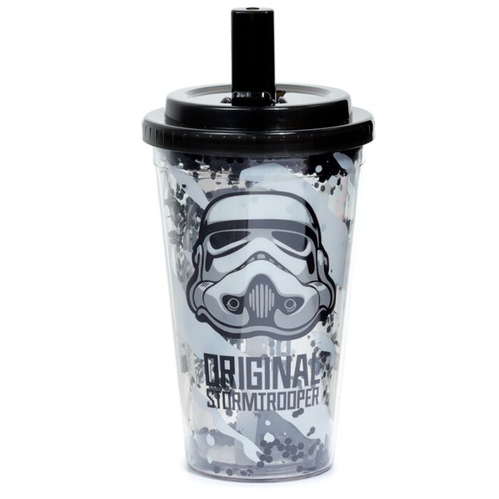 Gobelet PVC Double Paroi Renforcé 500ml avec Paille & Couvercle The Original Stormtrooper
