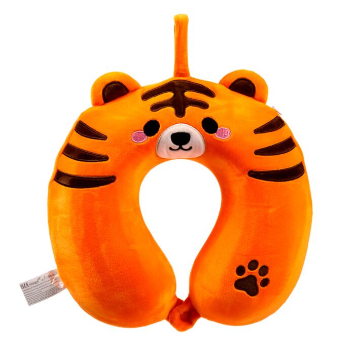 Coussin de Voyage Relaxeazzz Peluché Mémoire de Forme - Adoramals Alfie Le Tigre