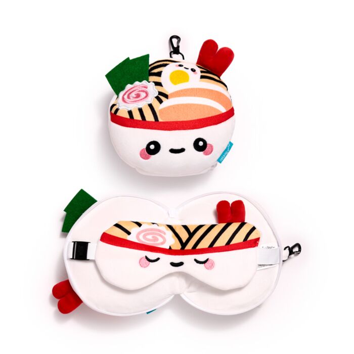 Relaxeazzz Foodiemals Nori Le Bol de Ramen Coussin de voyage 2 en 1