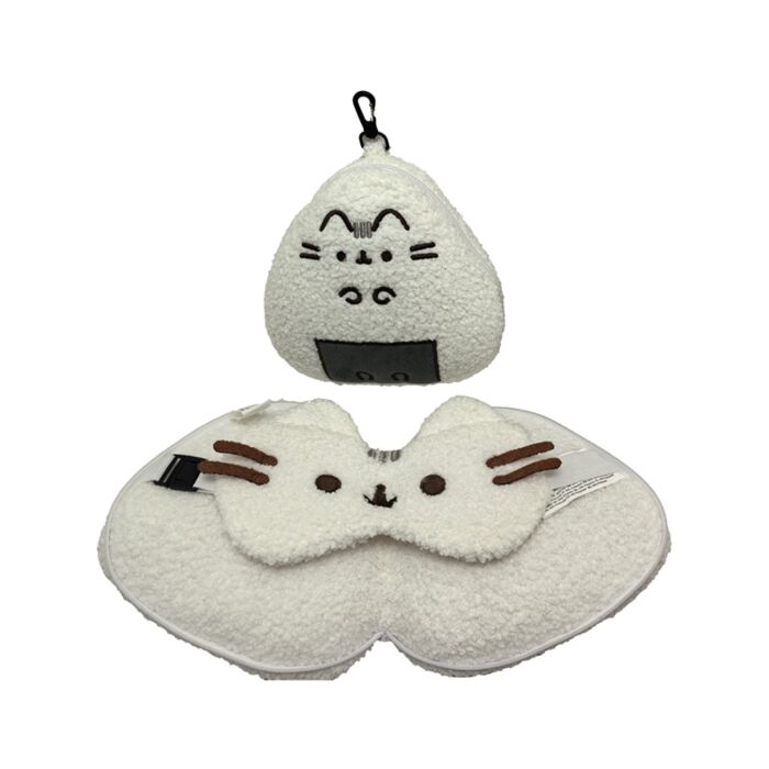 Relaxeazzz Pusheen Chat Sushi Club Coussin de voyage 2en1 