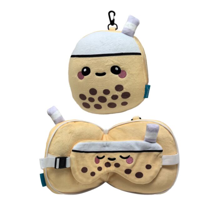 Relaxeazzz Bubble Tea Coussin de voyage 2 en 1 - Foodiemals 