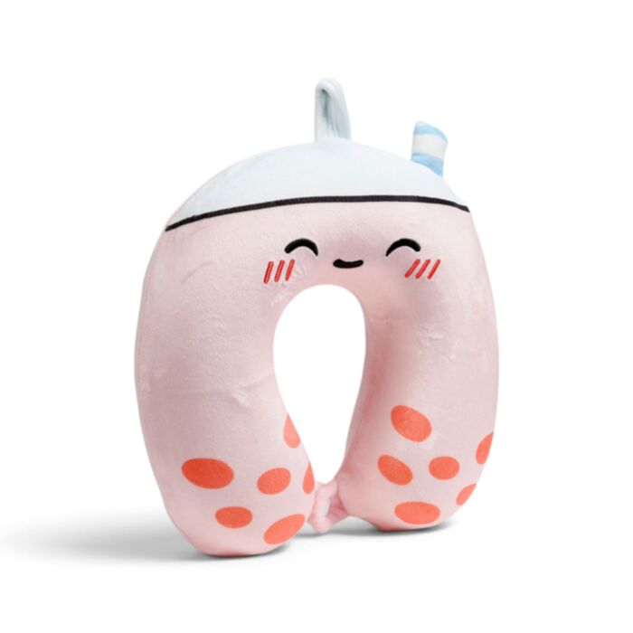 Coussin de Voyage Relaxeazzz Peluché Mémoire de Forme - Foodiemals Bubble Tea