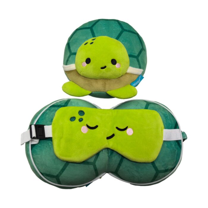 Relaxeazzz Tortue Coussin de voyage 2 en 1 - Adoramals 