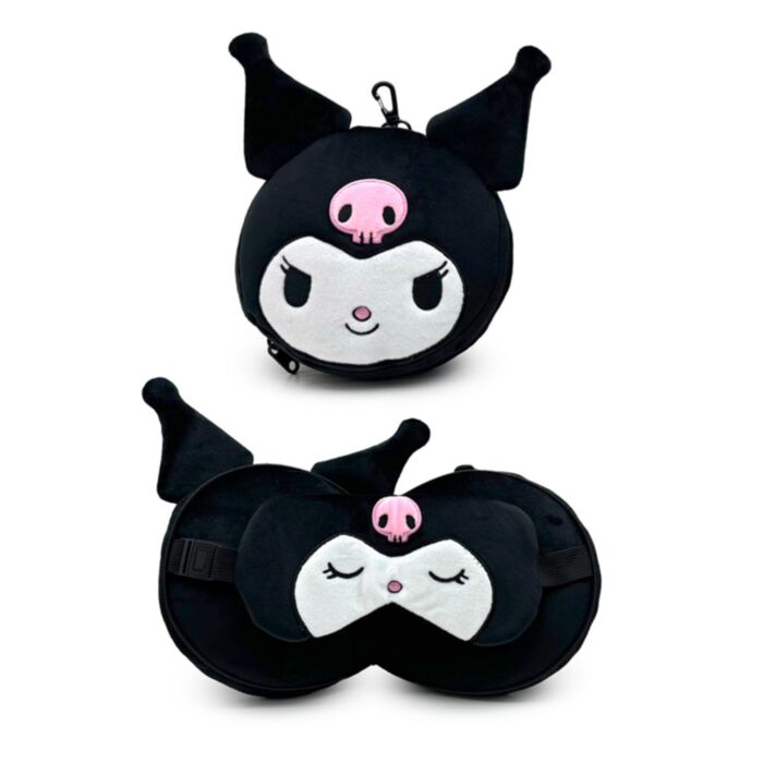 Relaxeazzz Kuromi Lapin Coussin de voyage 2 en 1 - Hello Kitty 