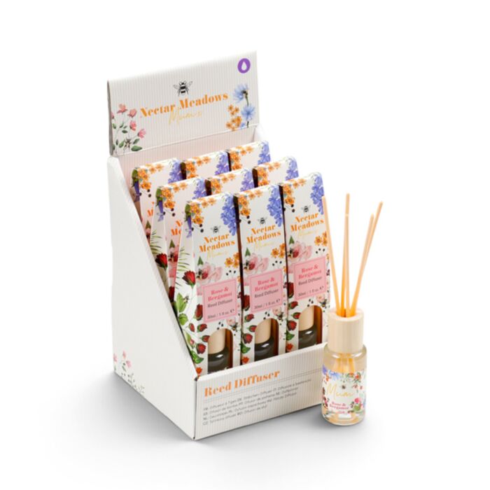 Diffuseur par capilarité 30ml Rose & Bergamote - Nectar Meadow
