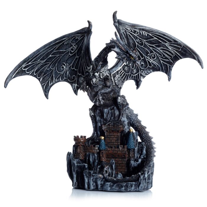 Figurine Dragon Dark Legends Wings of Magic - Gardien du Château d'Argent
