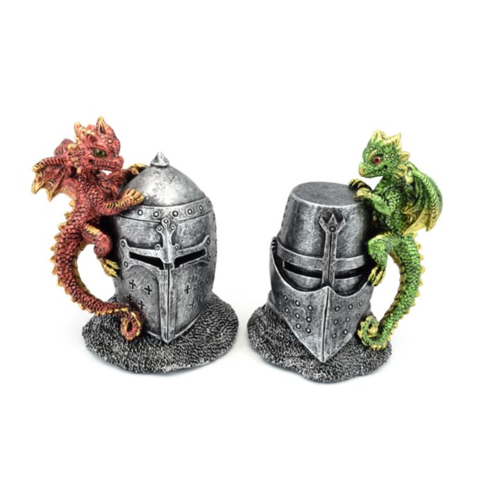 Bébé Dragon sur Casque de Chevalier - Elements 